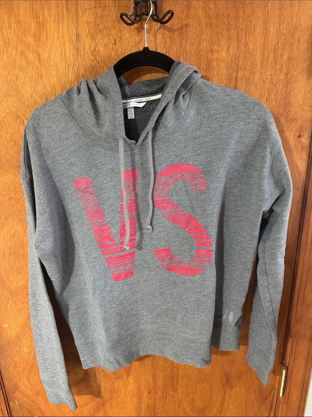 Victoria's Secret Gray Hoodie with Pink VS Graphic